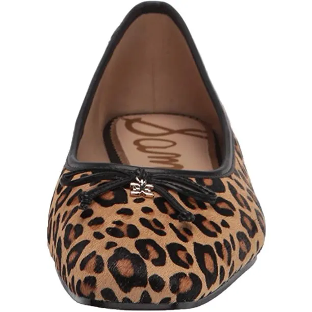 Unique Sam Toe Detailed Top-selling Ballet Cushioned Black/Tan Pointed Edelman Leather Flats Jillie