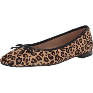 Unique Sam Toe Detailed Top-selling Ballet Cushioned Black/Tan Pointed Edelman Leather Flats Jillie