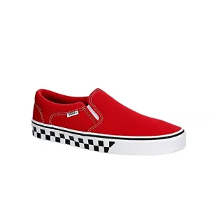 Vans Unisex Asher Canvas Low Platform Slip On Sneaker - Checker Sidewall Racing Road 10