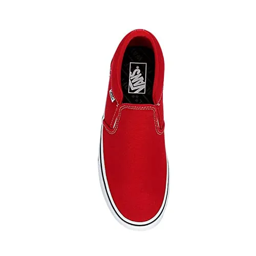 Vans Unisex Asher Canvas Low Platform Slip On Sneaker - Checker Sidewall Racing Road 10