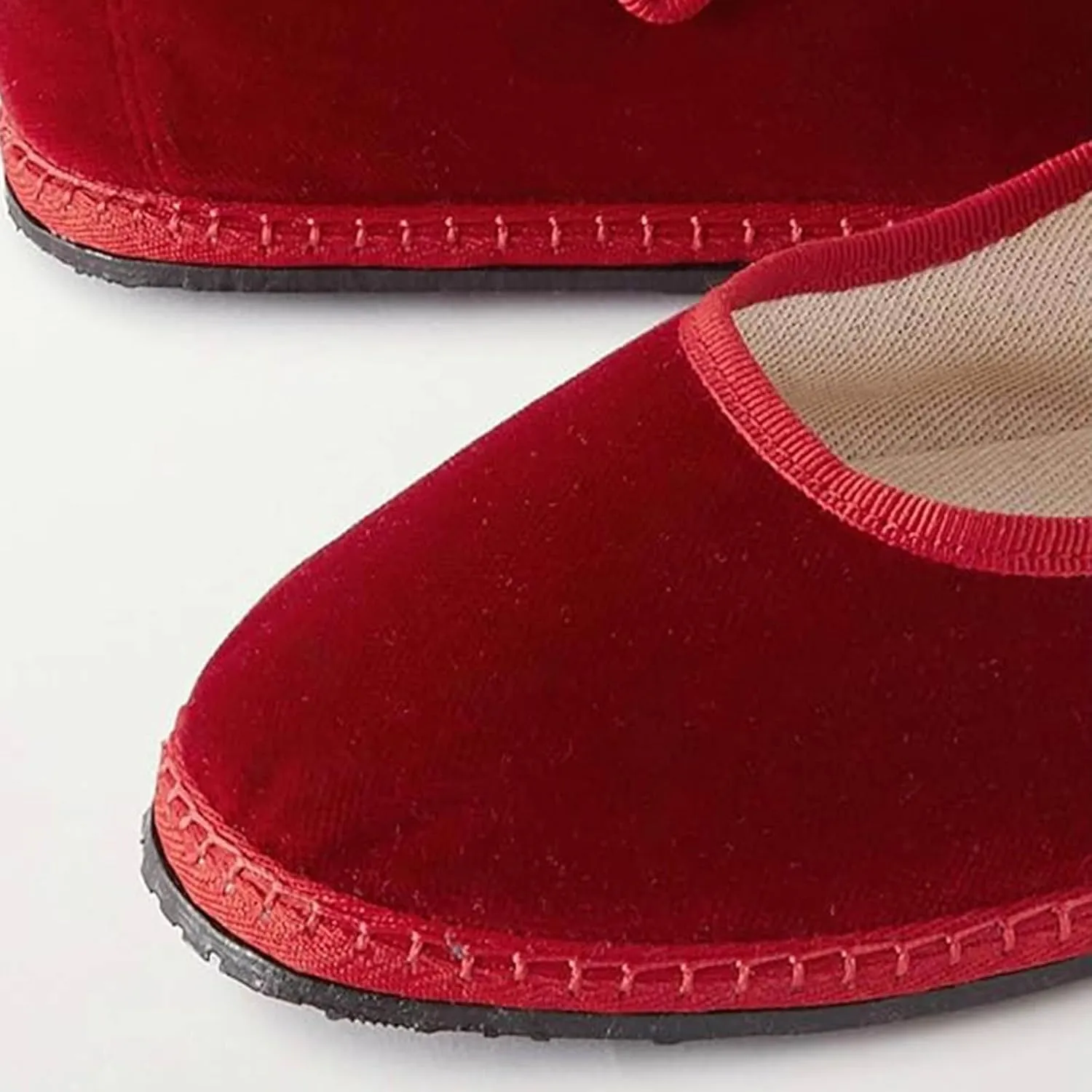 Velvet Ballet Flats for Women Suede Round Toe Cute Mary Jane Flats Slip On Casual Dressy Comfortable Ballerina Shoes