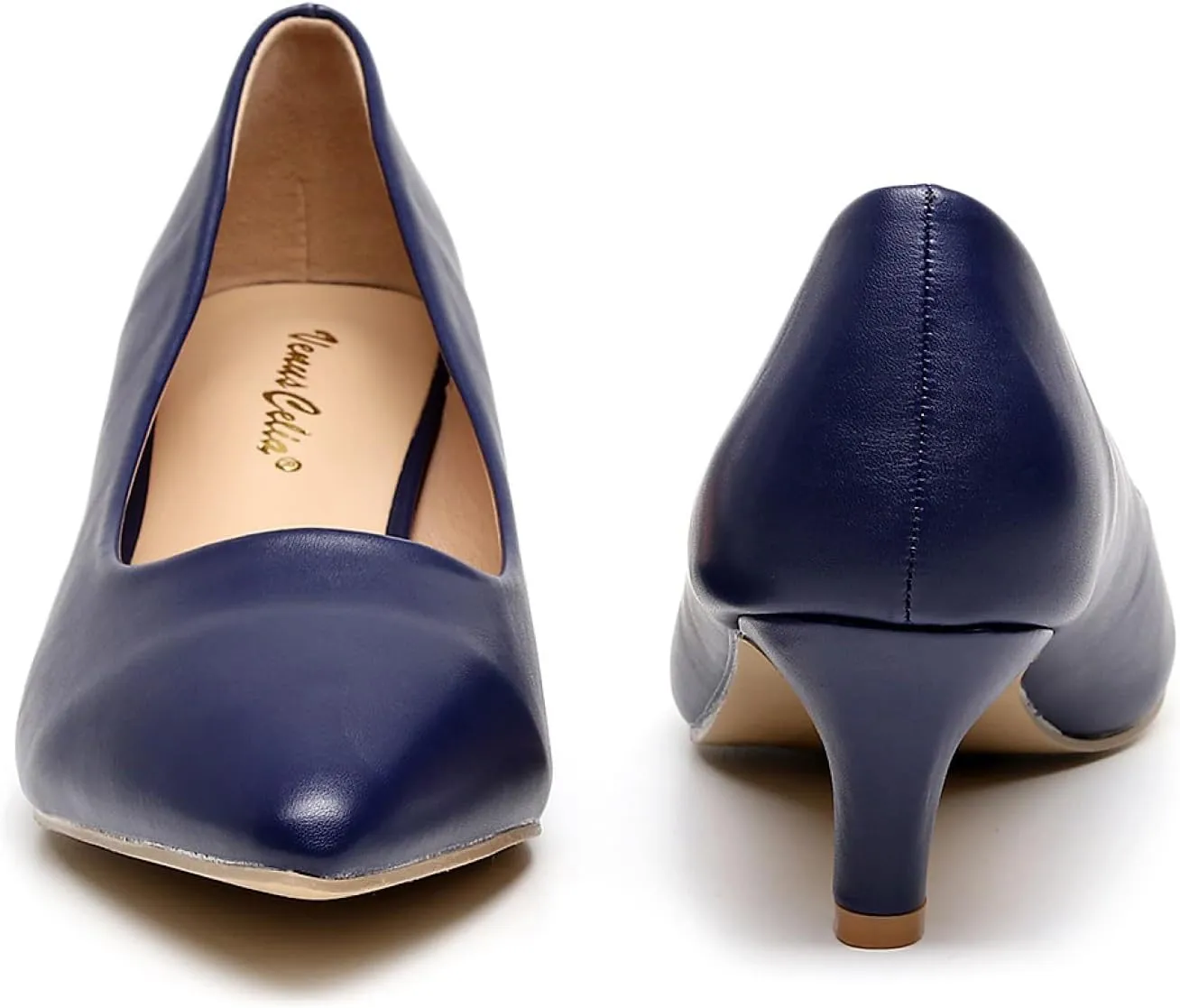 VenusCelia Women's Rokoko Pump Kitten Heel Shoe