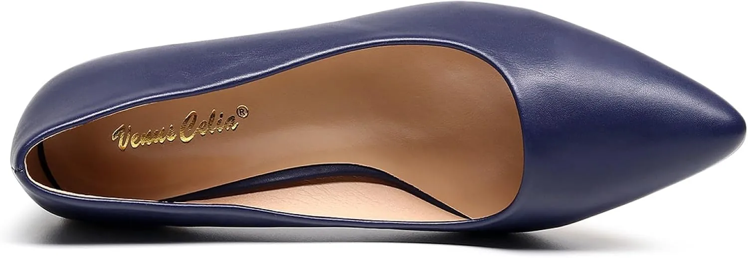 VenusCelia Women's Rokoko Pump Kitten Heel Shoe
