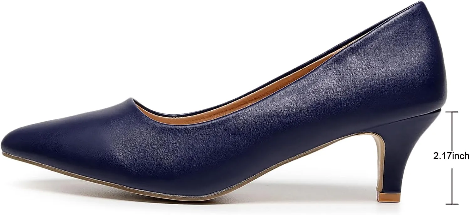 VenusCelia Women's Rokoko Pump Kitten Heel Shoe