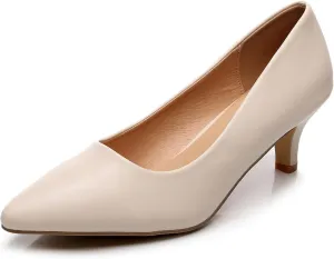 VenusCelia Women's Rokoko Pump Kitten Heel Shoe