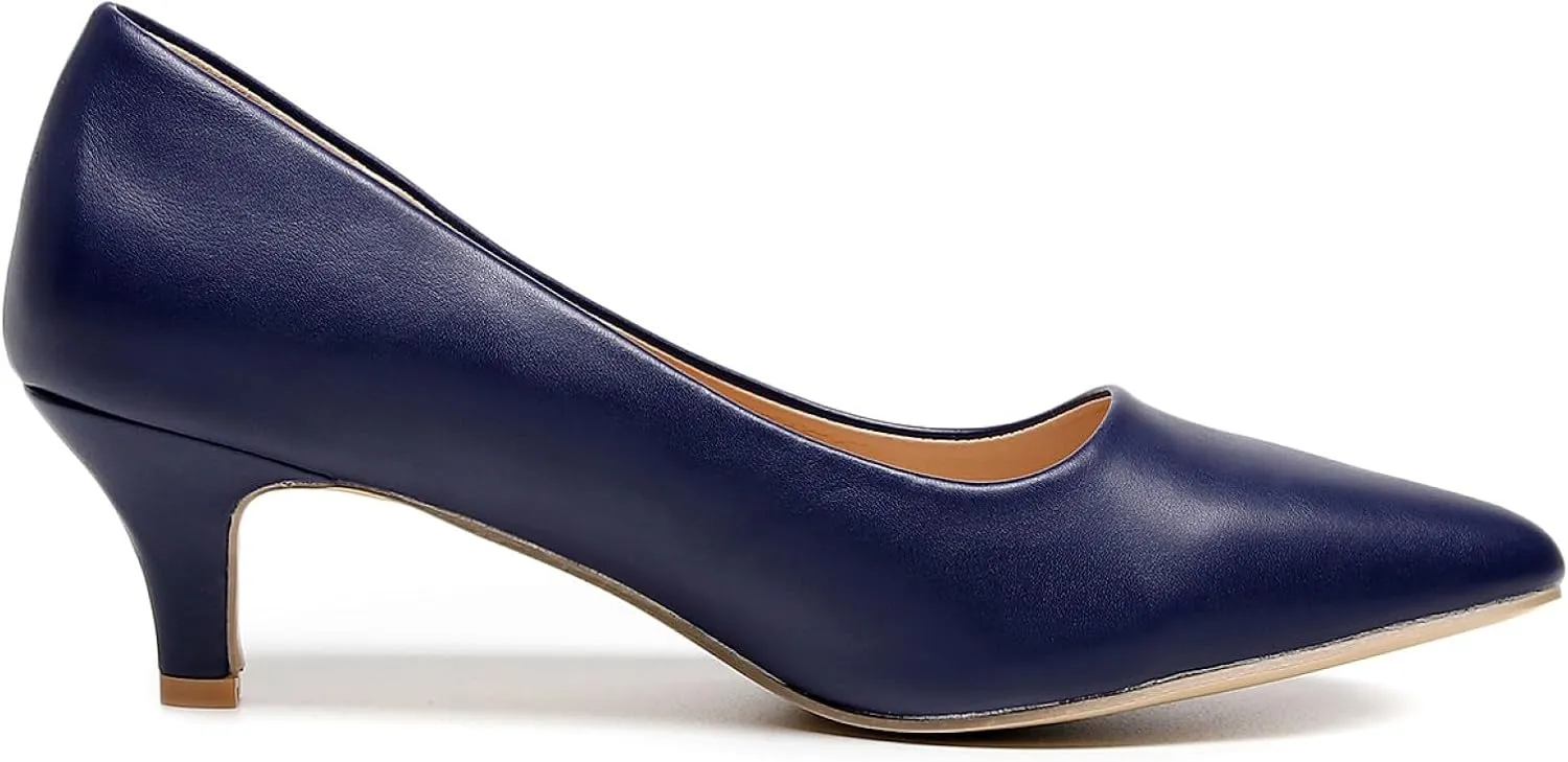 VenusCelia Women's Rokoko Pump Kitten Heel Shoe