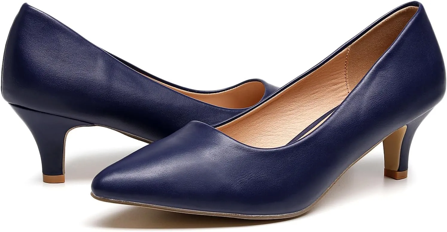 VenusCelia Women's Rokoko Pump Kitten Heel Shoe