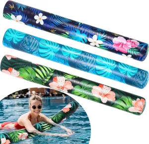 Vinsot 3 Pack 60 Inch Inflatable Pool Noodles Floats- Large Hawaiian Theme Floats for Adults, Giant PVC Pool Float for Swimming, Floating, Ocean, Travel, Summer Essentials Party