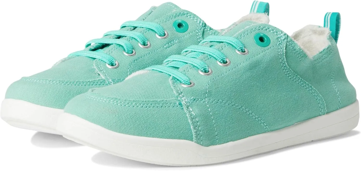 VIONIC Women's Pismo Sneaker, Aqua Green Canvas, 7 Wide