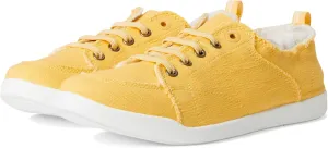 VIONIC Women's Pismo Sneaker, Butter Yellow Canvas, 7.5 Wide