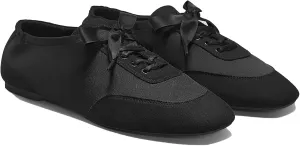 VIVIAIA Cristina Square Toe Smooth Satin Fabric Lace-Up Satin Sneakerina