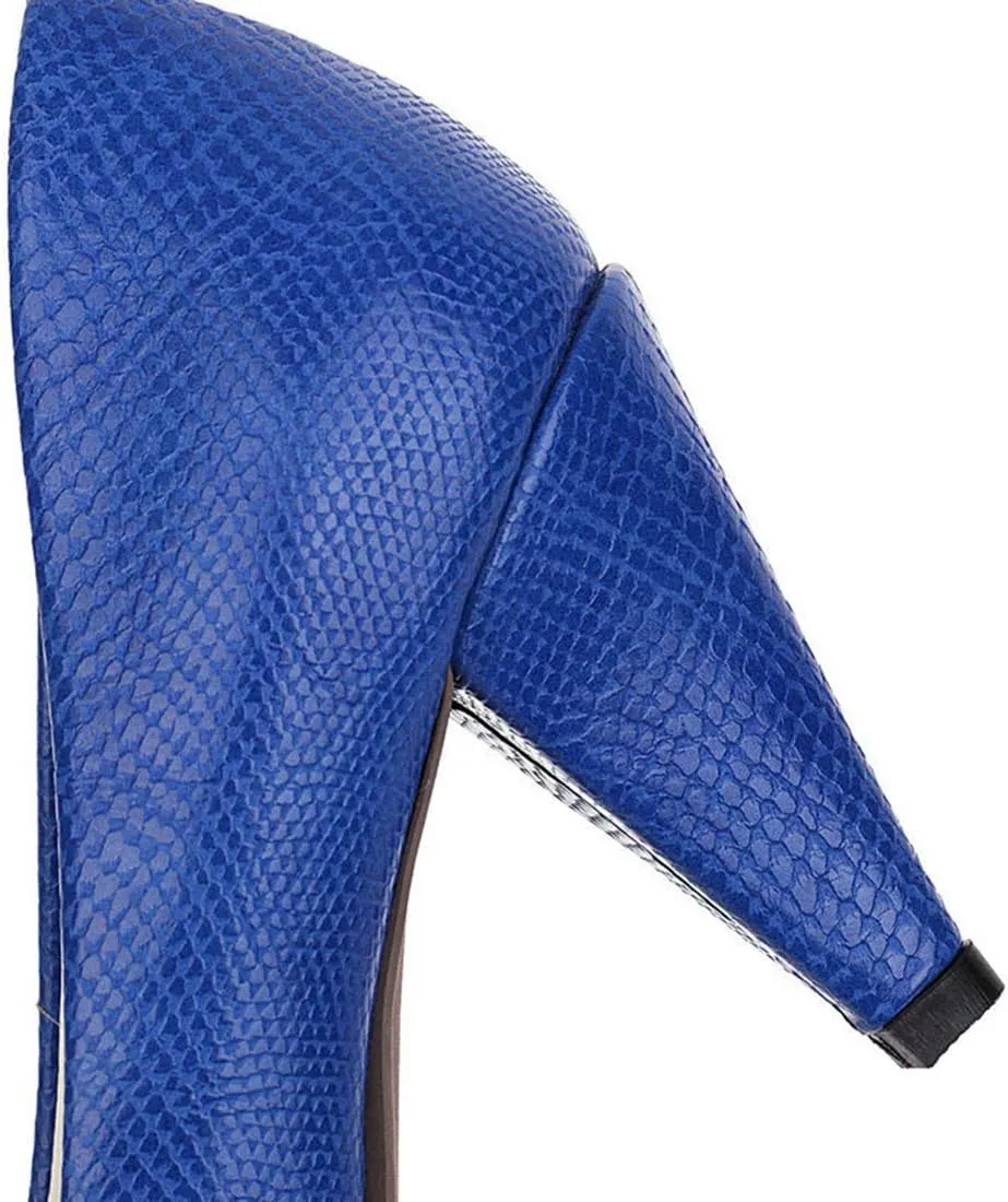 VOKLIN Women's Fashion Pointed Toe Comfy Kitten Low Heels Pumps Slip On Formal Work Office Dress Pump Shoes