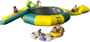 Water Trampoline Park for Lake,Inflatable Bounce Swimming Jumper Platform with Slide/Tube and Diving Pillow Bag,Water Float Jumper for Adults and Kids