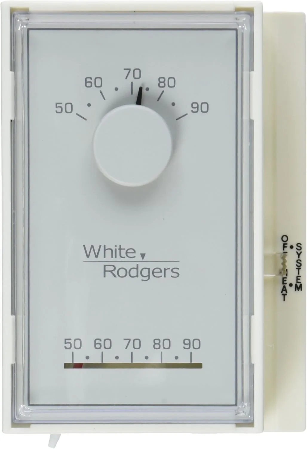 White Rodgers 1E50N-301 Mercury-Free Mechanical Thermostat, 5.25
