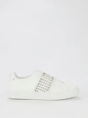 White Star Studded Slip-On Sneakers