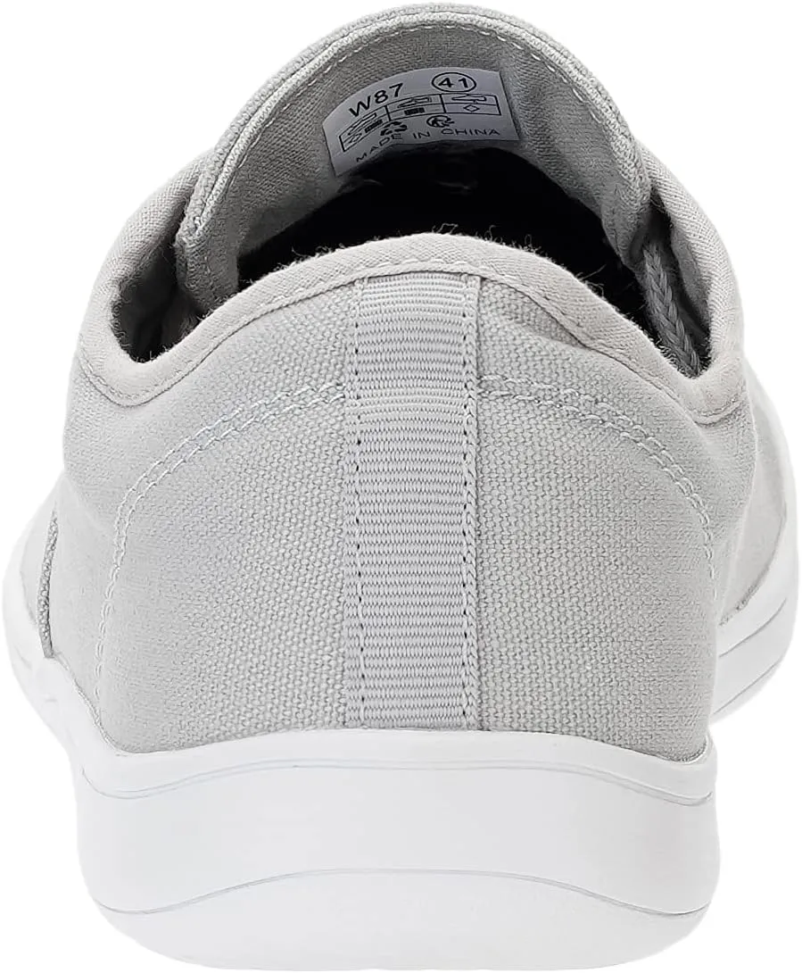 WHITIN Women's Wide Canvas Minimalist Barefoot Shoes | Zero Drop Sole | Casual Sneaker