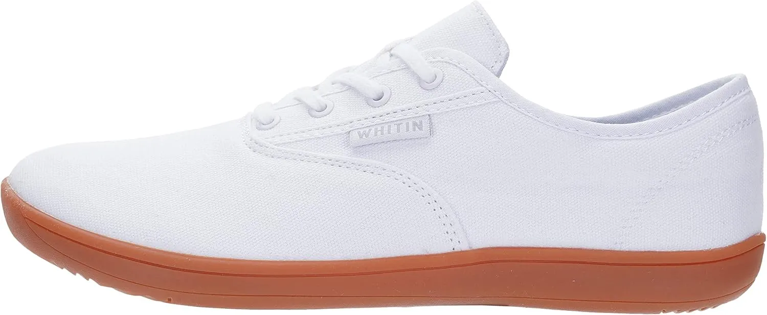 WHITIN Women's Wide Canvas Minimalist Barefoot Shoes | Zero Drop Sole | Casual Sneaker