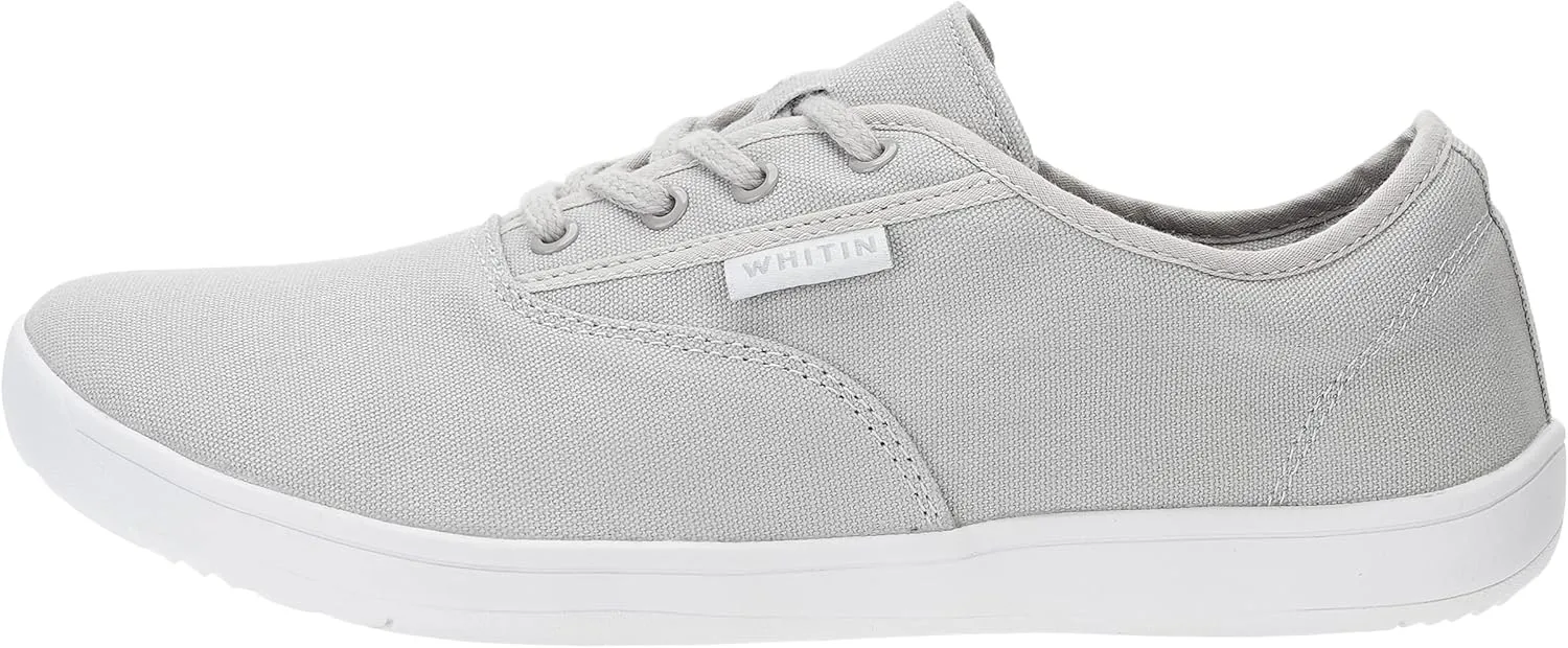 WHITIN Women's Wide Canvas Minimalist Barefoot Shoes | Zero Drop Sole | Casual Sneaker