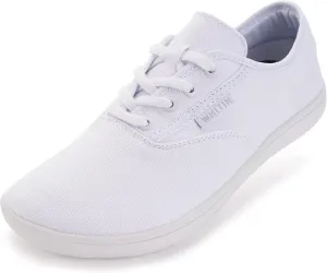 WHITIN Women's Wide Canvas Minimalist Barefoot Shoes | Zero Drop Sole | Casual Sneaker