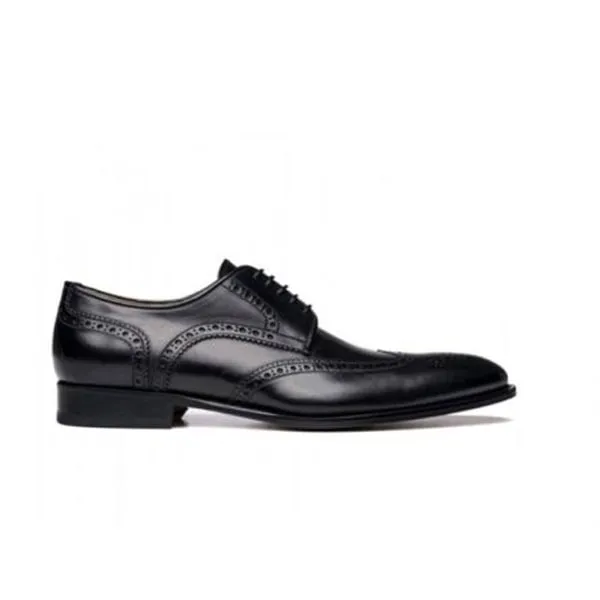 Wingtip Derby Dress up Matt Black Shoes