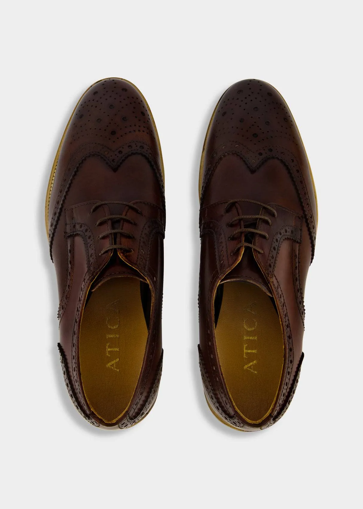 Wingtip Derby Oxford Brown from Atica Man