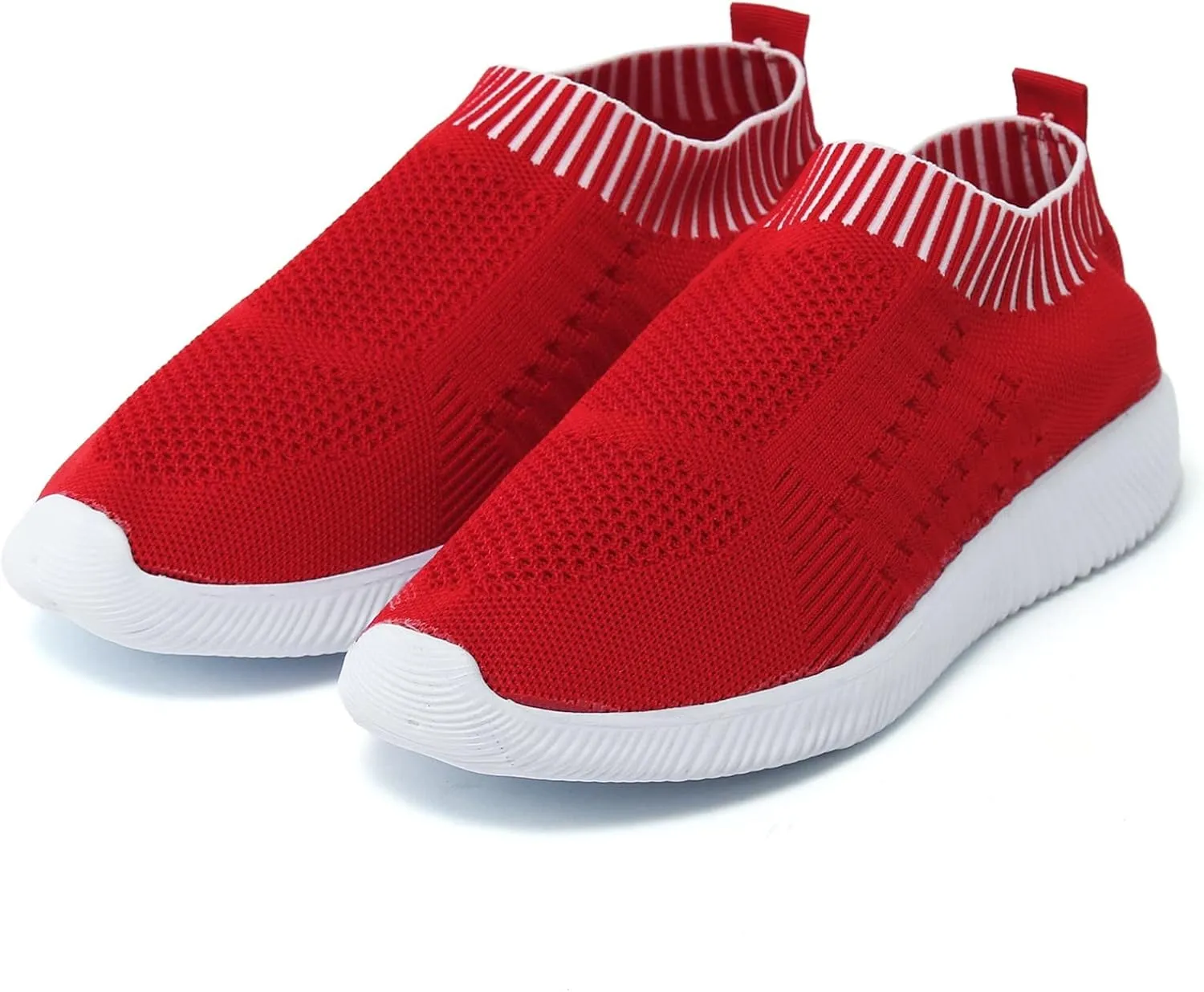 Women Canvas Slip On Sneakers Casual Walking Shoes Lightweight Flat Comfortable Elastic Non Slip Loafers