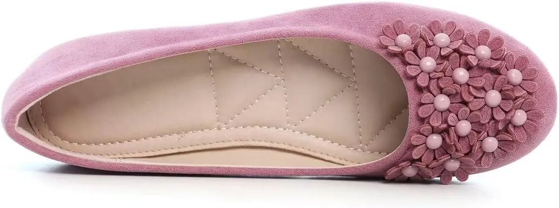 Women Classy Cute Bow-Knot Ballet Flats Round Toe Daily Cozy Comfort Slip on Flat Shoes