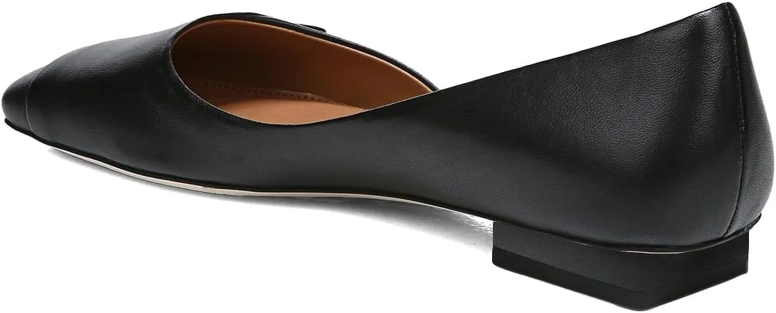 Women Fashion Pump Side Cut Ballet Flats Block Low Heeled Square Toe Slip On Shoes Working Shopping Party Size 4-16 US