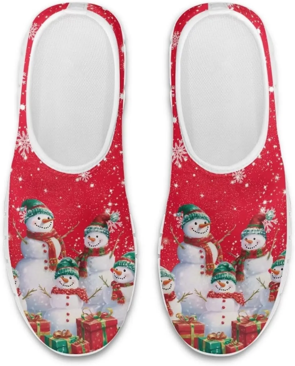 Women's Christmas Sneaker Casual Low Top Cozy Shoes Slip On Lightweight Anti-Skid Workout Walking Sneaker for Women US 5.5-11.5