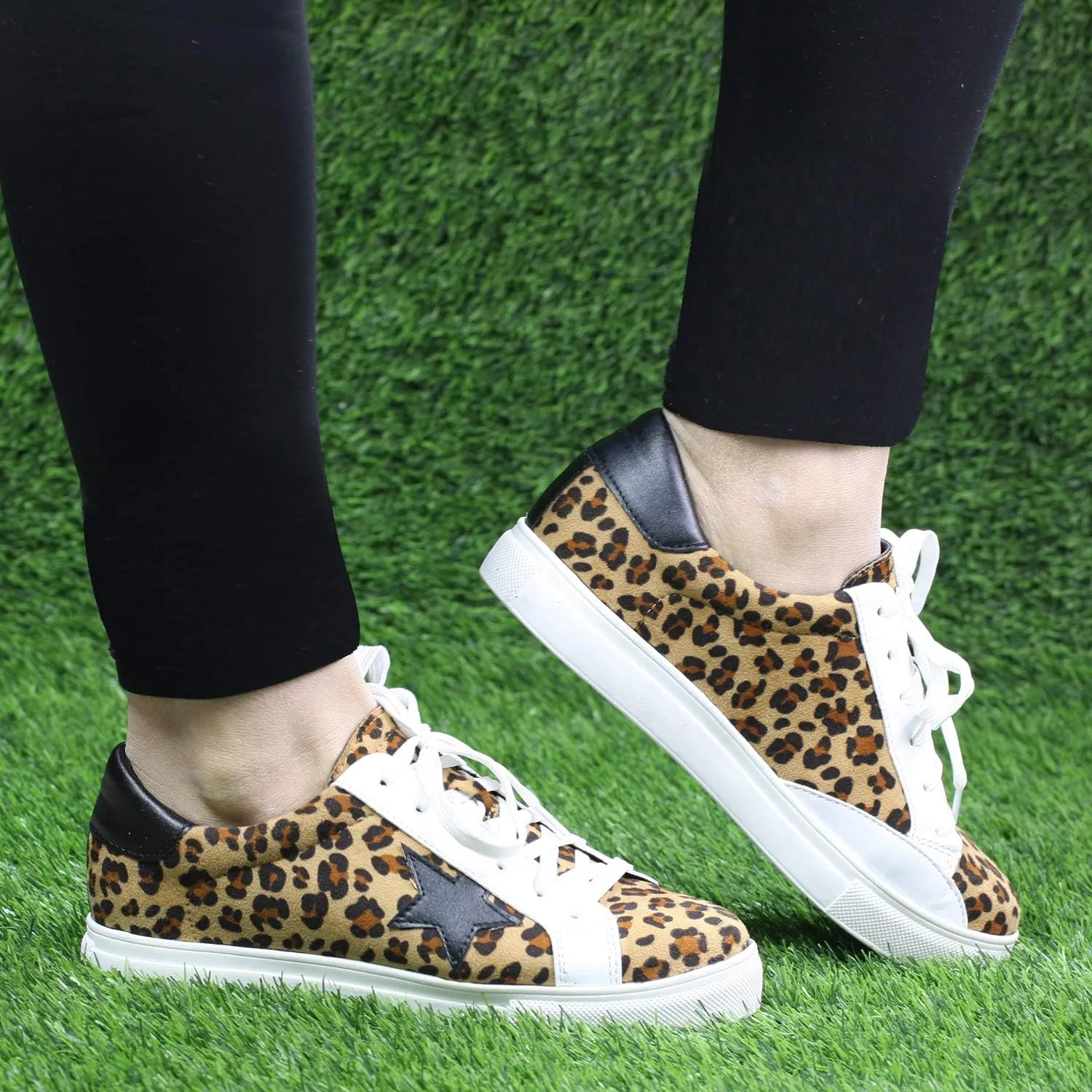 Womens Sneaker Flats Fashion Sneaker Glitter Metallic Lace Up Sparkle Slip On Street Casual Running Shoes