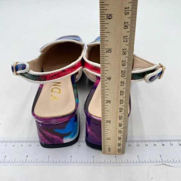 YDN Women Closed Square Toe Block Low Heels Slingback Formal Loafer Dressy Shoes