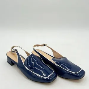 YDN Women Closed Square Toe Block Low Heels Slingback Formal Loafer Dressy Shoes