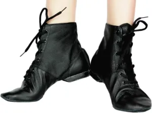 Yewluny Leather Jazz Dancing Shoes Soft Leather Lace-up Jazz Boots Girl Jazz Shoes (Little Kid/Big Kid)