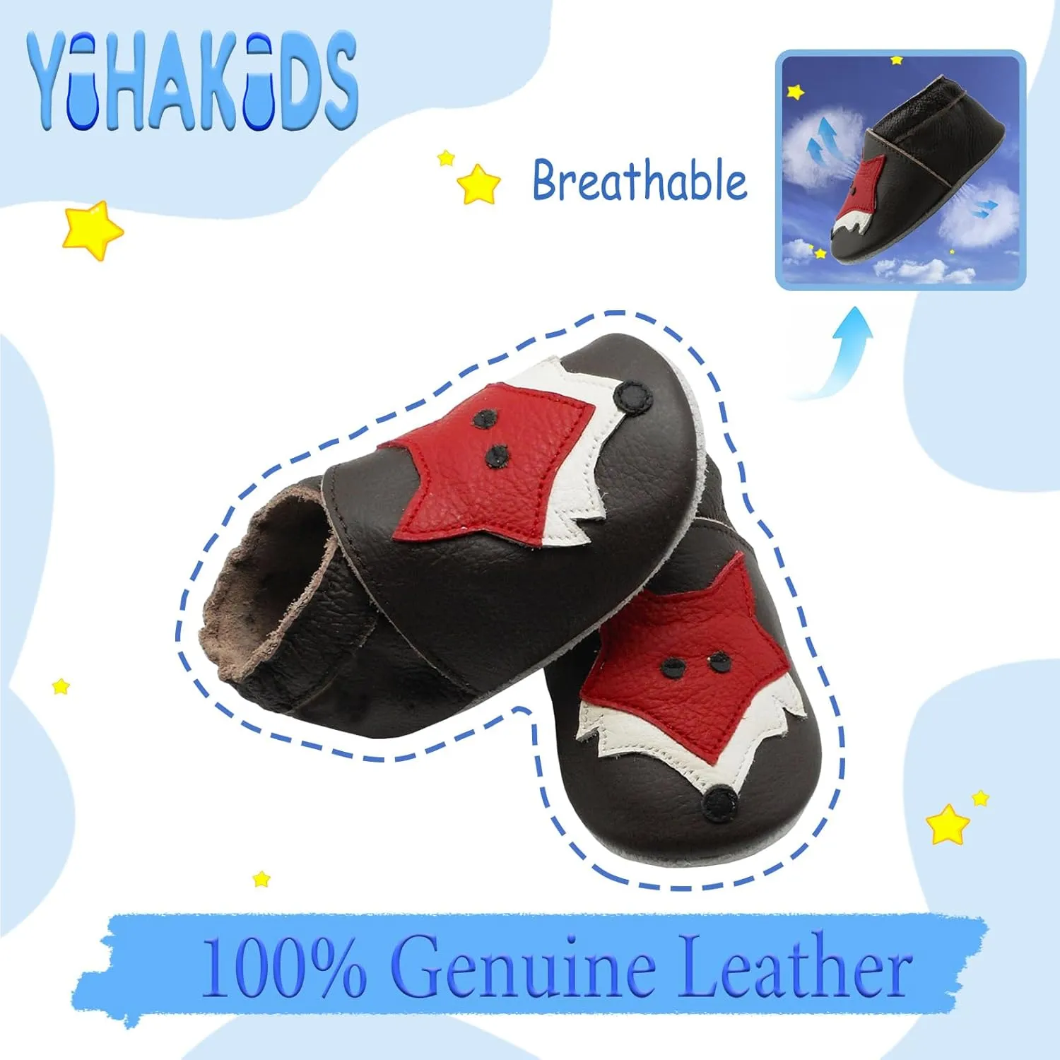 YIHAKIDS Soft Sole Baby Girls Boys Shoes Infant Toddler Leather Moccasins Slippers First Walker Crib Shoes Unisex 0-36 Months