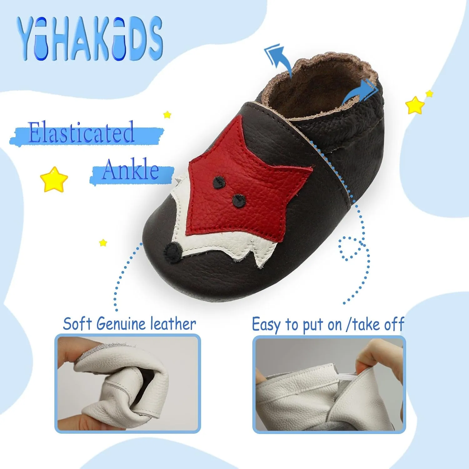 YIHAKIDS Soft Sole Baby Girls Boys Shoes Infant Toddler Leather Moccasins Slippers First Walker Crib Shoes Unisex 0-36 Months