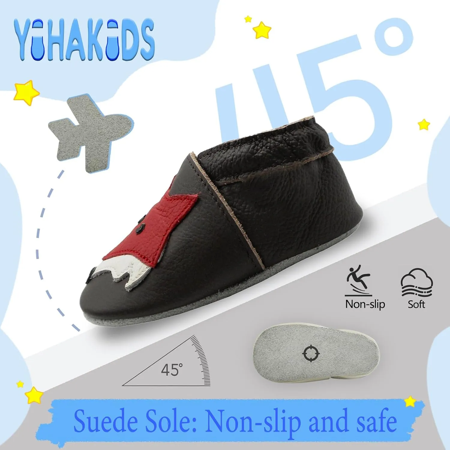 YIHAKIDS Soft Sole Baby Girls Boys Shoes Infant Toddler Leather Moccasins Slippers First Walker Crib Shoes Unisex 0-36 Months