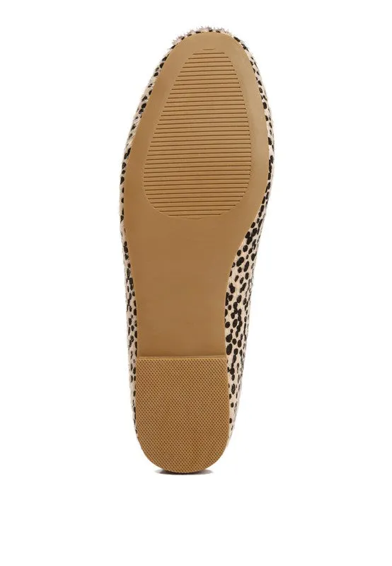 Ziggy Animal Print Flat Bow Ballerinas