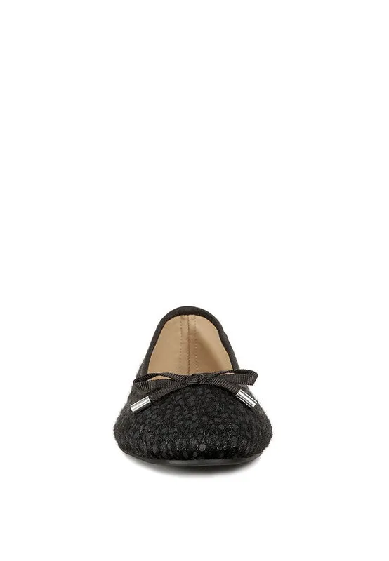 Ziggy Animal Print Flat Bow Ballerinas